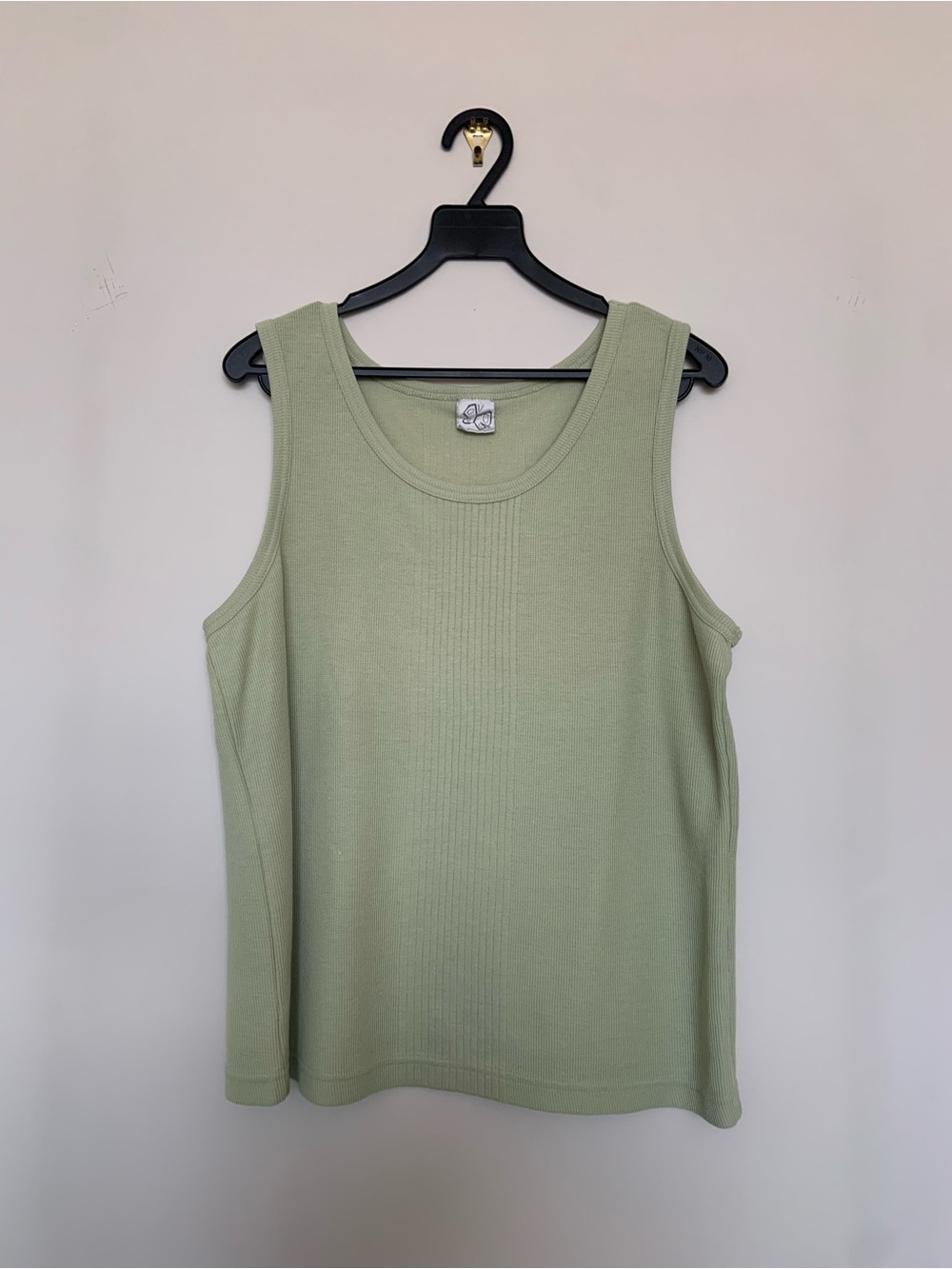Light Green Ribbed Tank Top